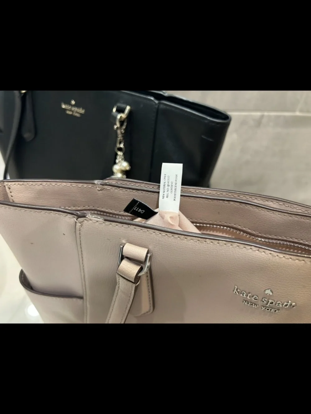TWO Kate Spade Tippy leather work laptop totes set of 2